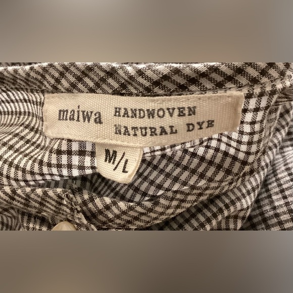 Maiwa Light weave cotton dress med/lg black and white - Picture 8 of 10